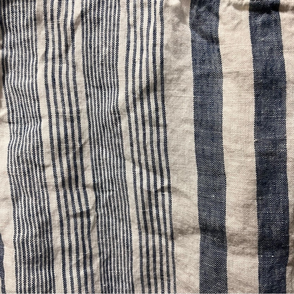 J. Jill Love Linen Blue and White Striped Tank Top Medium Beachy - Picture 3 of 8